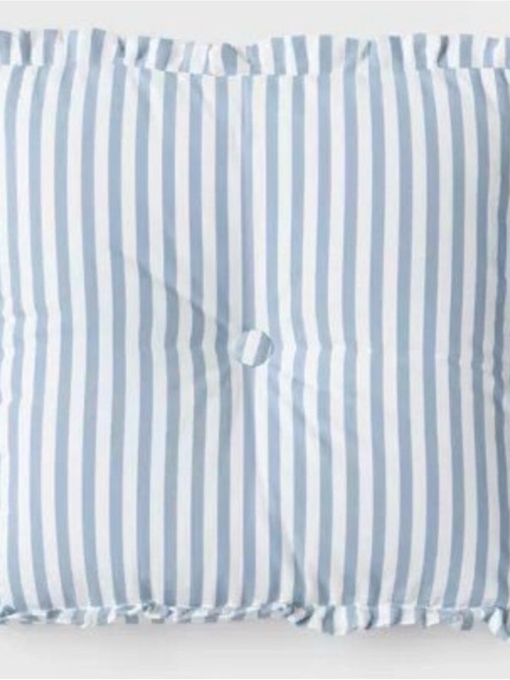 Oversized Square Stripe Pillow with Ruffle Trim Blue White - Threshold, Target
